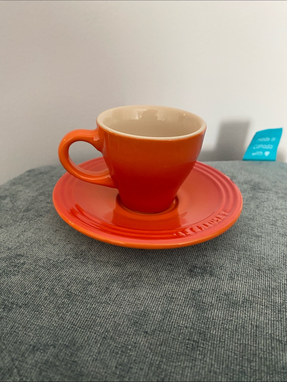 Le Creuset Orange Gradient Espresso Cup and Saucer